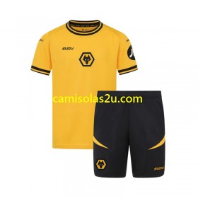 Camisolas de futebol Wolverhampton Wanderers Criança Equipamento Principal 2024/25 Manga Curta